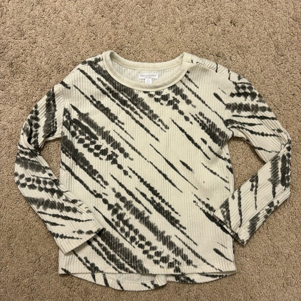 GRAYSON mini tie-dye thermal, long sleeve size 5T